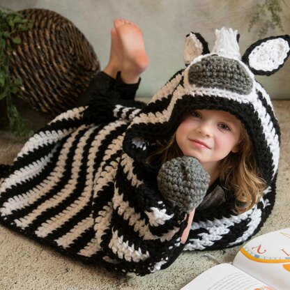 Hooded Zebra Blanket