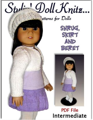 Knitting Patterns for Doll Clothes, Fit American Girl Doll, 18 inch 07