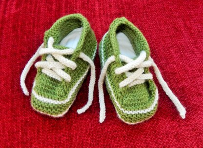 Green Baby "Sneakers" (Booties)