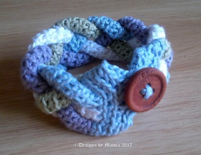 Crochet Cuff Bracelet Pattern Four Braided Jewelry