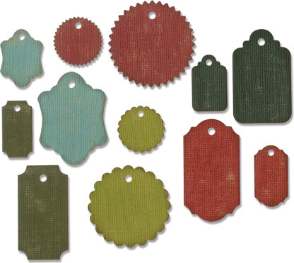 Sizzix Thinlits Dies By Tim Holtz 12/Pkg - Gift Tags