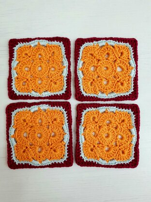 Square Flower Coaster