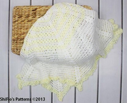 Cascade Shawl Afghan Crochet Pattern #97