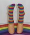 Ladies Very Easy No Heel rainbow Socks Circular