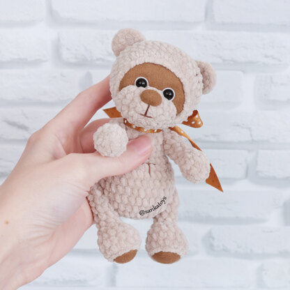 Little teddy from plush yarn