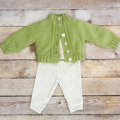 WEBS Emerging Designer #06 Sproutlet Sweater - Cardigan Knitting Pattern for Babies in Valley Yarns Valley Superwash DK