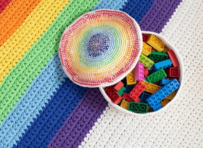 Rainbow Basket in Yarn and Colors Epic - YAC100058 - Downloadable PDF