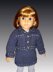 Doll knitting pattern. Fits American Girl Dolland 18 inch doll. Jean jacket and Skirt 012