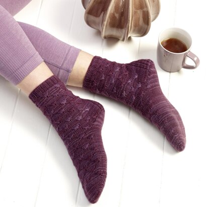 Socktails Purple Rain Socks - knitting pattern