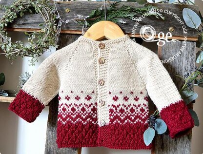 Top down Christmas Nordic Cardigan - P124