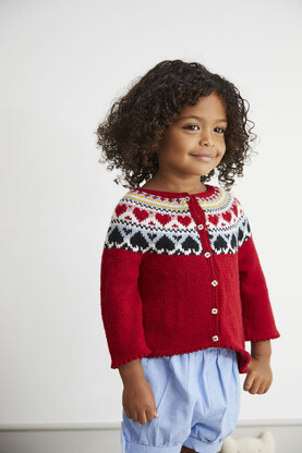 " Celine Cardigan " - Cardigan Knitting Pattern For Girls in MillaMia Naturally Soft Merino by MillaMia