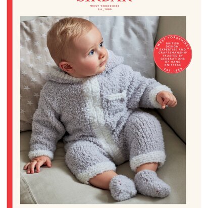 Hooded Onesie and Booties in Snuggly Bouclette in Sirdar Snuggly - 5259 - Downloadable PDF
