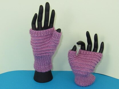 Simple Stripey Fingerless Gloves