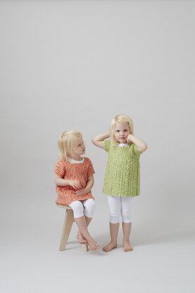 Siobhan Tunic Top - Knitting Pattern For Kids in Debbie Bliss Baby Cashmerino Tonals