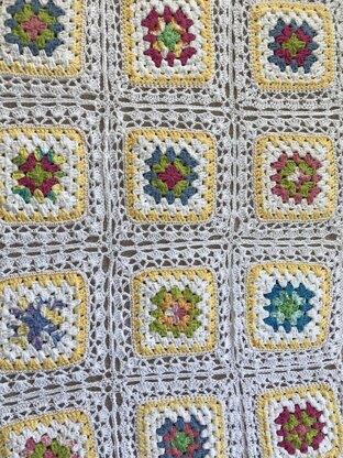 Yellow granny squares