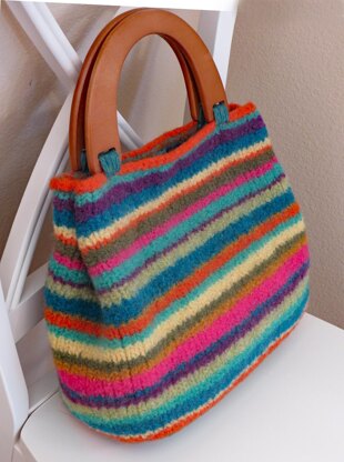 Knit and Felted Purse - Iris Bag
