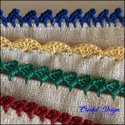 4 mini borders for crochet beginners Crochet pattern by SueSmithDesigns ...