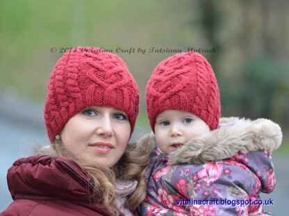 Valentine Cable Hat