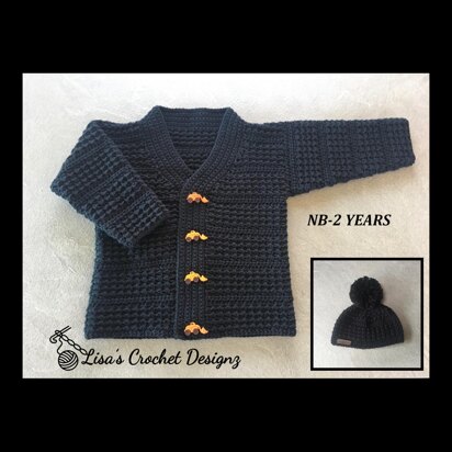 Aaron Baby Cardigan and Hat Set
