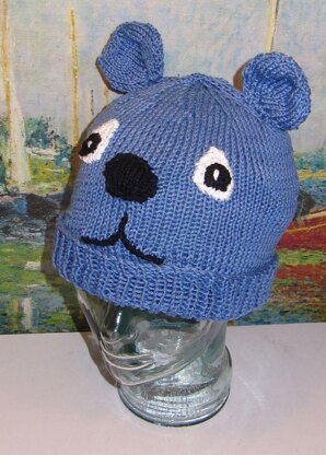 Blue Bear Beanie Animal Hat