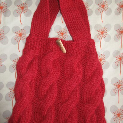 Chunky Cables Bag - knitting pattern