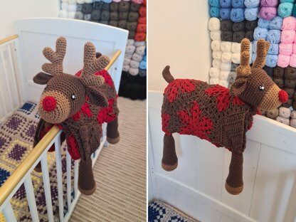 3in1 Festive Reindeer Baby Blanket