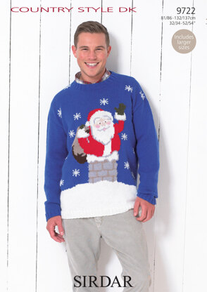 Santa Claus Sweater in Sirdar Country Style DK - 9722 - Downloadable PDF