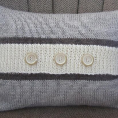 Button Stripe 16"x12" Pillow cover