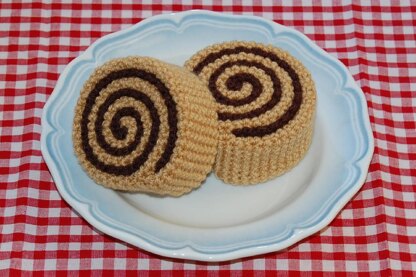 Crochet Pattern for Cinnamon Rolls / Pastries - Fake Food