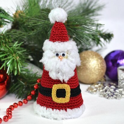 Santa ornament. Christmas decoration. Crochet Santa. Table centrepiece