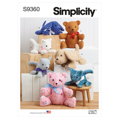 Simplicity Plush Animals S9360 - Sewing Pattern
