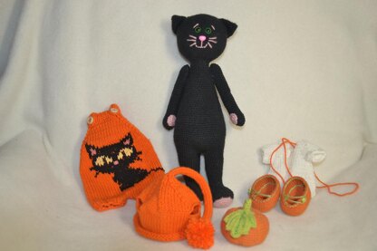 Amigurumi black cat Lucky