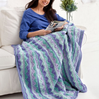 Summer Mist Throw in Caron One Pound - Downloadable PDF