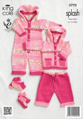 Baby Set in King Cole Splash DK and King Cole Big Value Baby DK - 3770