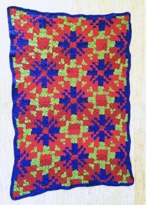 Tartan Flowers C2C Lap Blanket