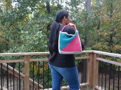Tunisian Color Block Backpack
