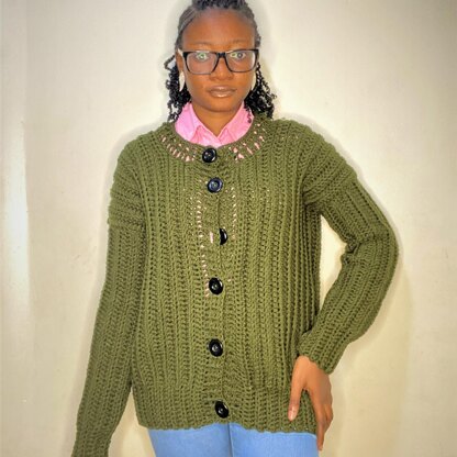 Ribbed Chunky Cardigan