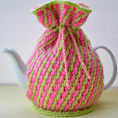 Marshmallow 4 Cup Teapot Cosy Knitting Pattern