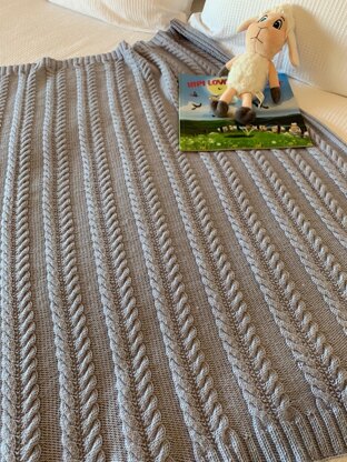 Cabled Blanket in 4ply Rowan