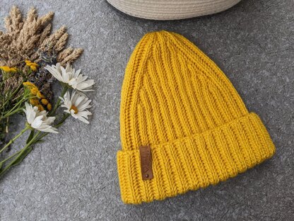 Crochet Ribbed Hat