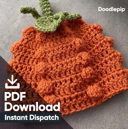 Crochet Pumpkin Beanie Hat