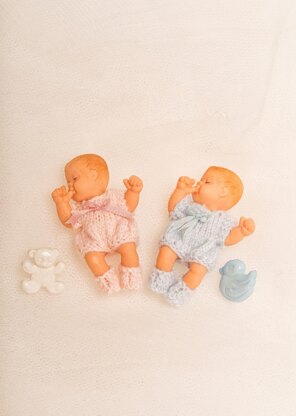 1/12th scale miniature baby romper and booties