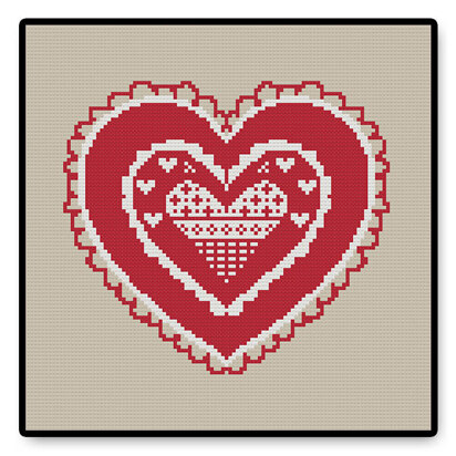 Valentine Heart - PDF Cross Stitch Pattern