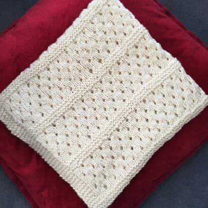 Stripy lace Blanket - knitting pattern