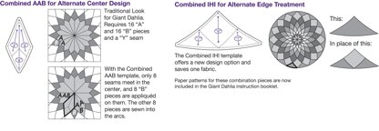 Marti Michell Combined Giant Dahlia Quilting Template