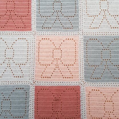 Bow Blanket Crochet Pattern - US Terms