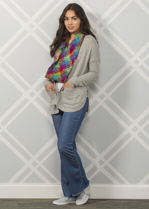 Highland Fling Cowl in Premier Yarns Everyday Plaid - Downloadable PDF