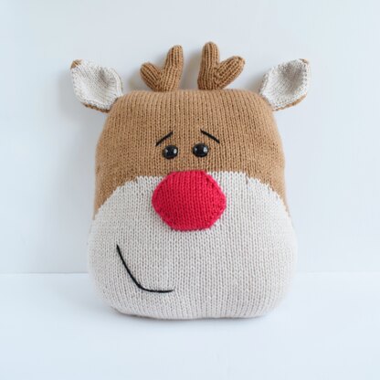 Red Nose Reindeer Cushion