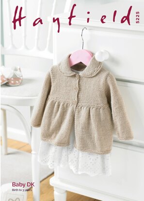 Coat in Hayfield Baby DK - 5225 - Downloadable PDF