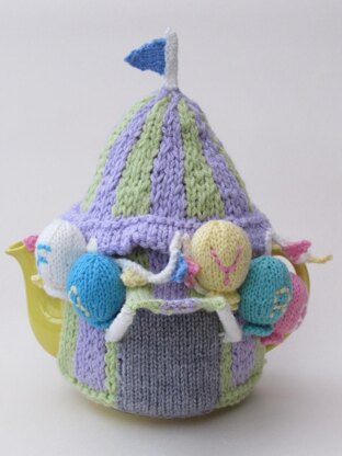 Summer Fayre Marquee Tea Cosy Knitting Pattern